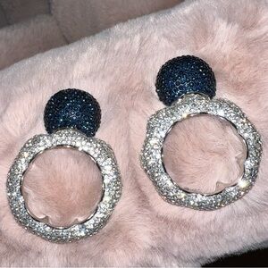 Lele Sadoughi beautiful pave crystal large drop earrings